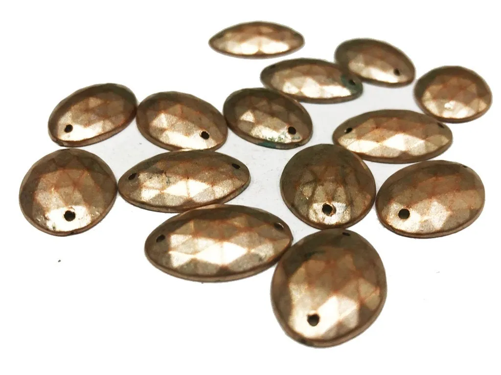 Copper Oval CCB Plastic Stones (18x13 mm)