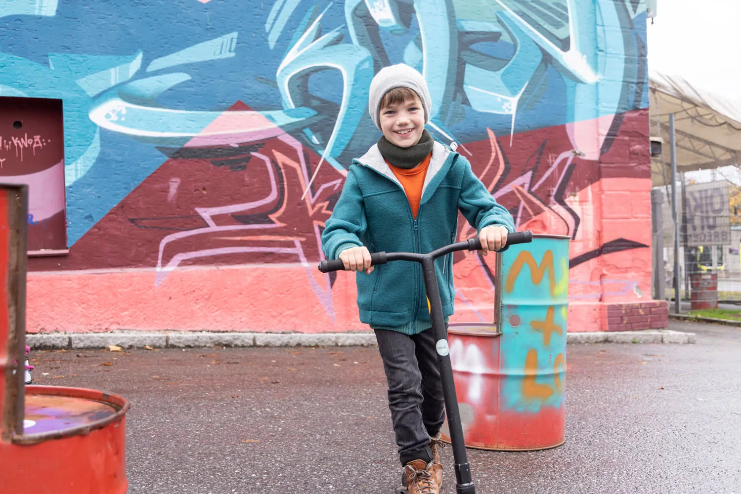 ORGANIC BOILED MERINO WOOL OUTDOOR JACKET - cassis