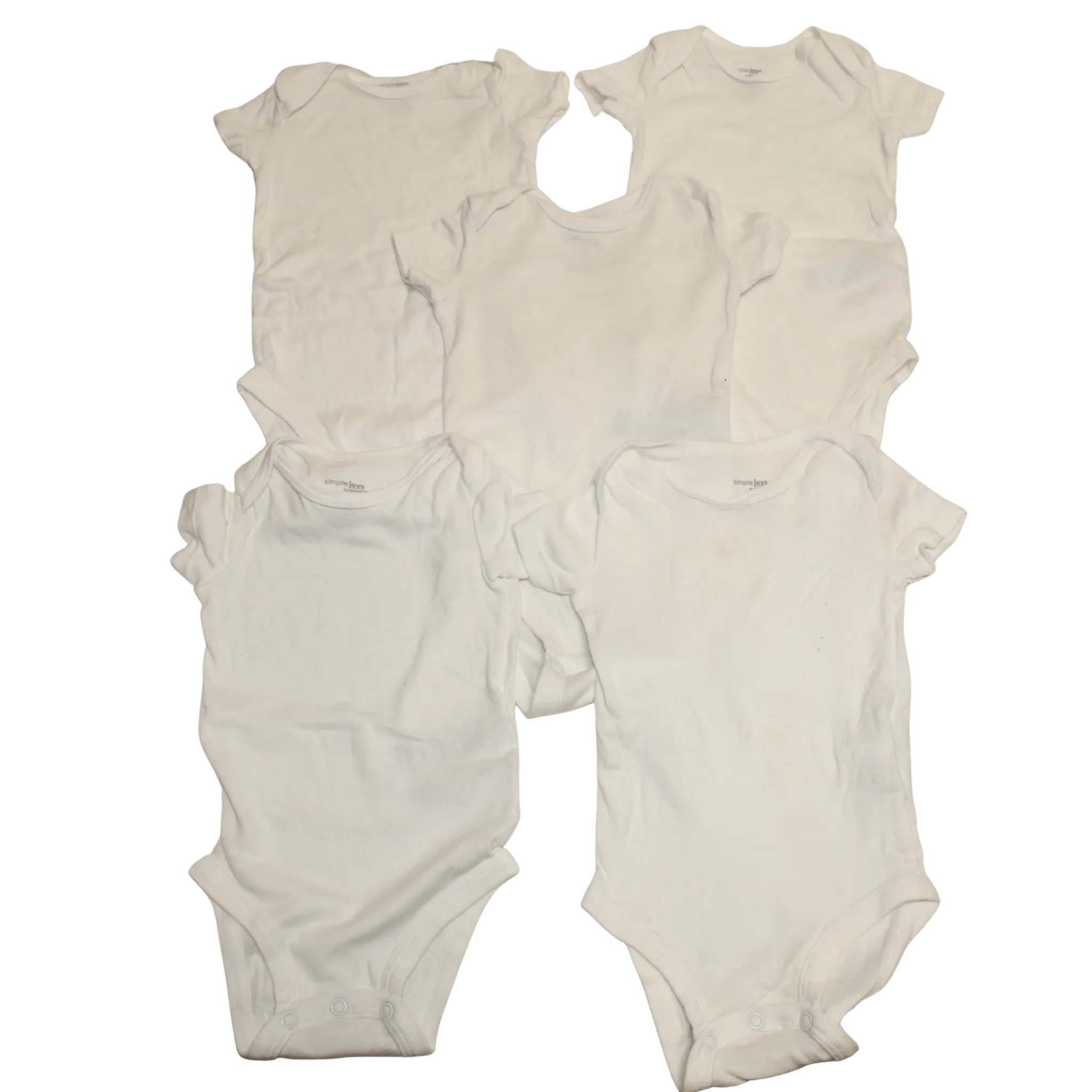 Simple Joys White Vests x5